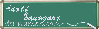 Adolf Baumgart Visitenkarte